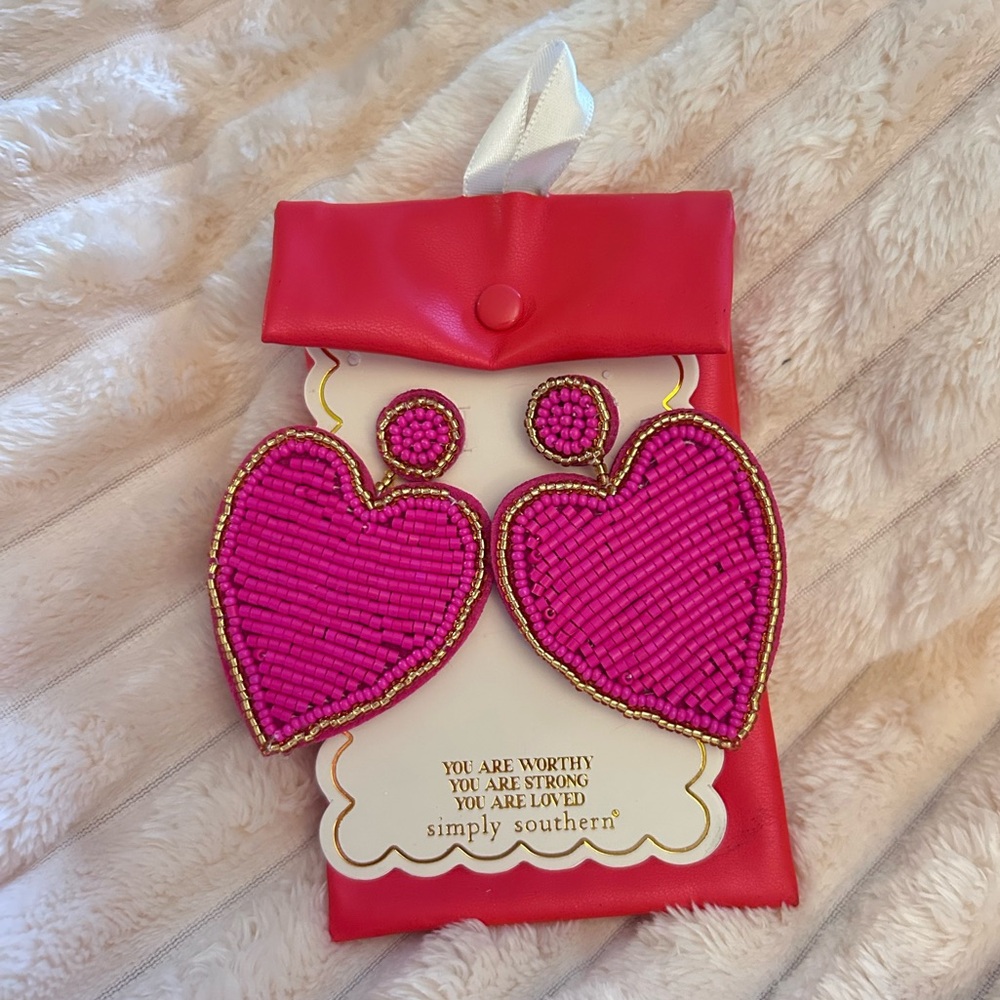 Simply Southern bead earrings Hearts